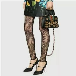 GUCCI Black Venice Lace Pizzo Mary Jane Shoes size 8 (New)